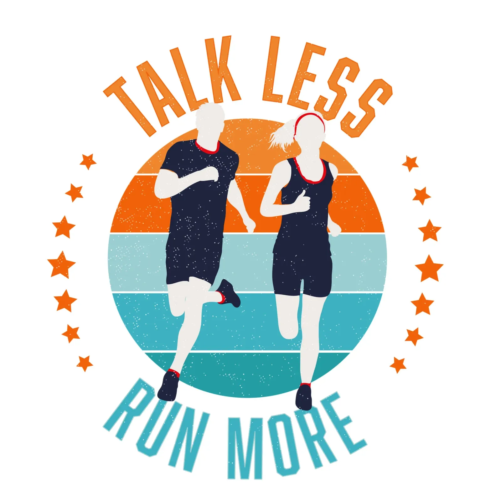 Less blah blah blah, more running. Funny motivational slogan acrylic glass by CalliLetters