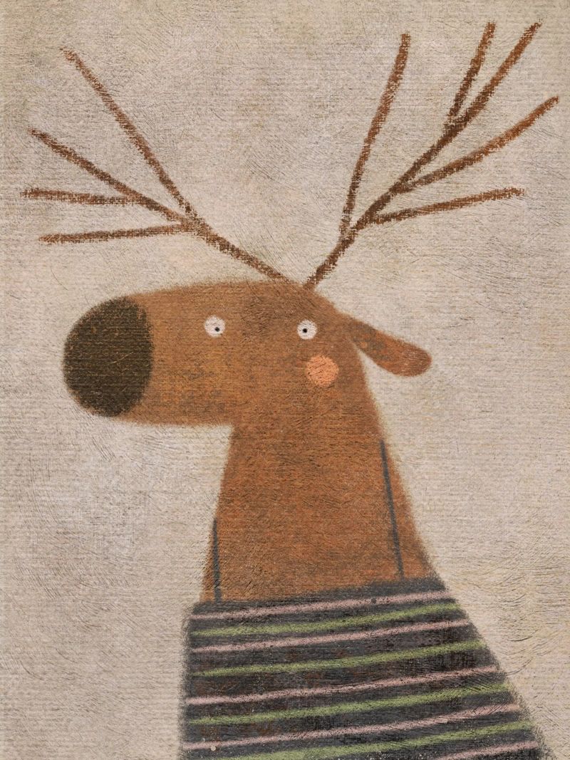 Nelli Suneli - Aufgeschreckte Hirsche Leinwand von The Artcircle