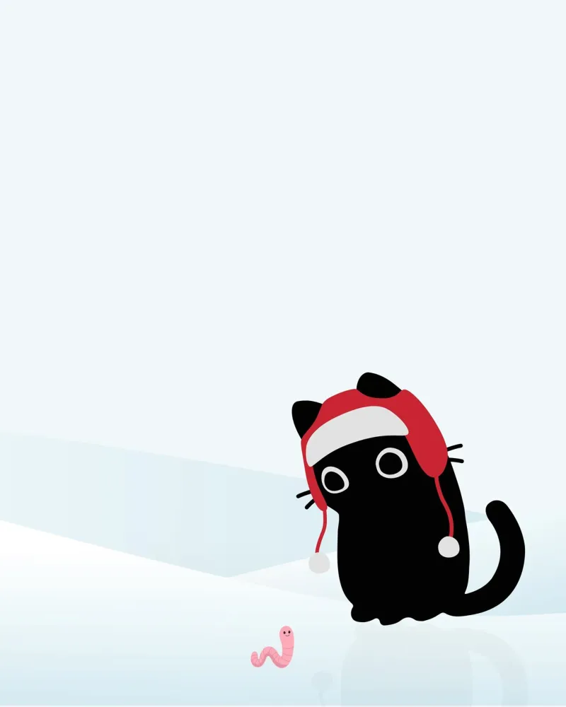 Gatto e verme #2 pellicola backlit da Hightown Design