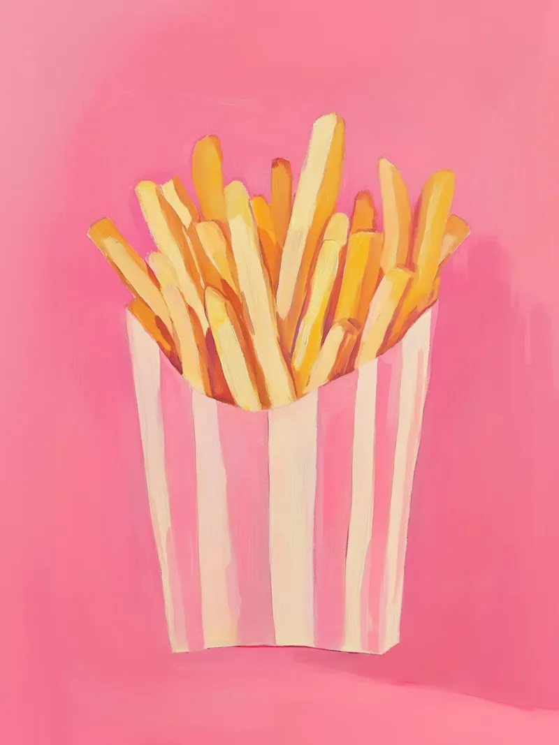 Nostalgia Pommes-Frites, pinki carta hahnemühle da Carina Pop & Pastell