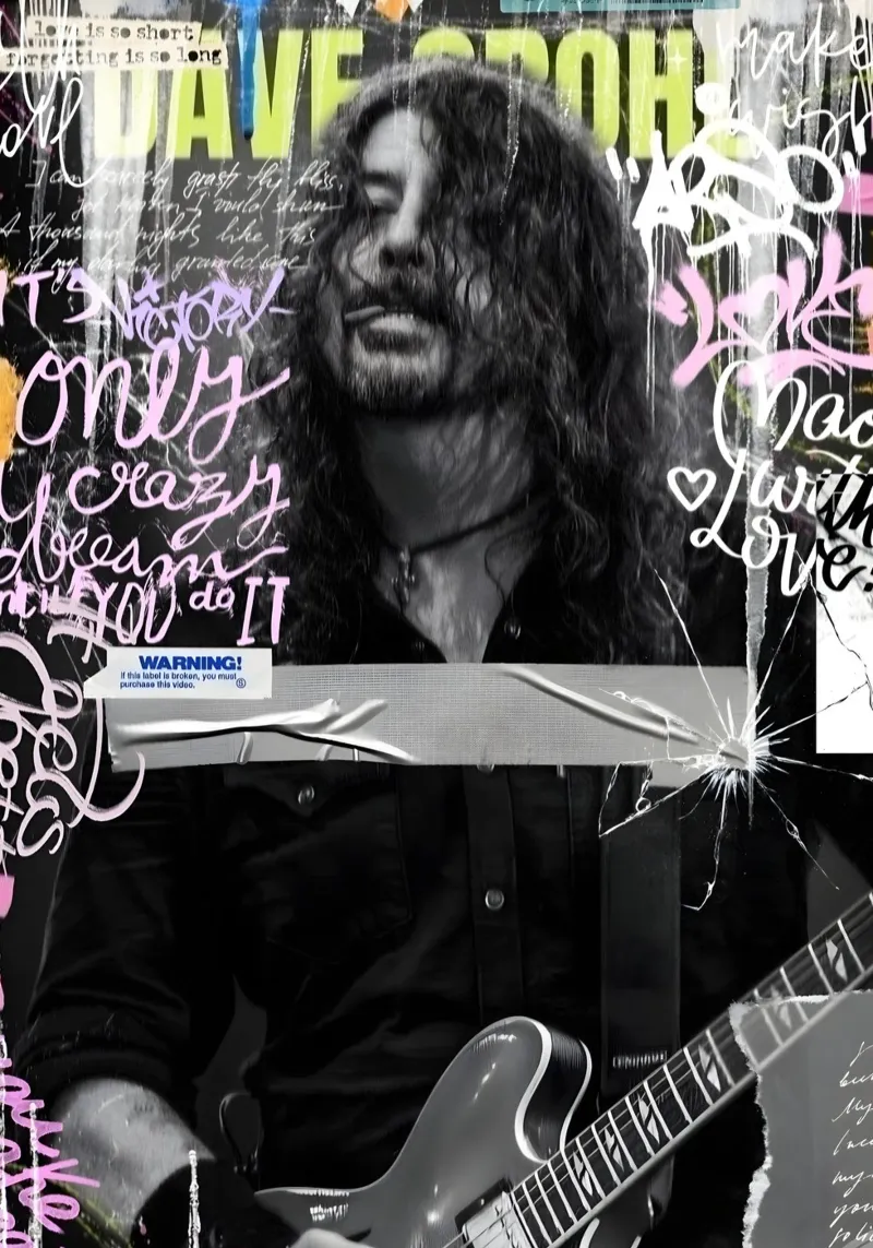 Dave Grohl carta hahnemühle da Digital Street art