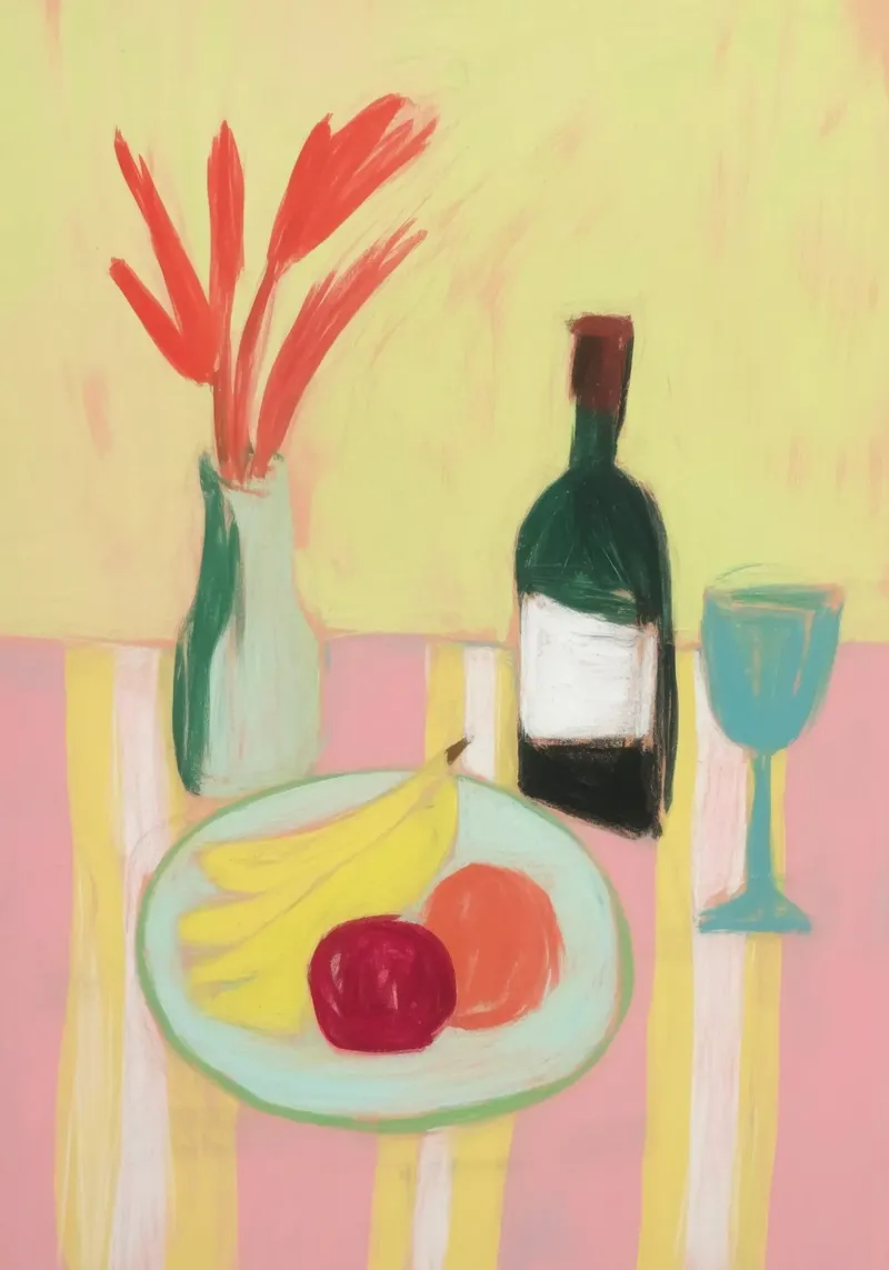 Natura morta con frutta e vaso carta hahnemühle da Bright Horizons