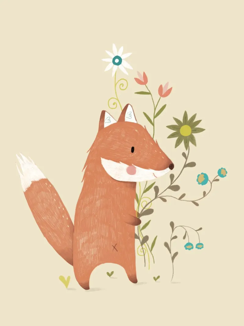 Judith Loske - Blumen Fuchs pannello forex da The Artcircle