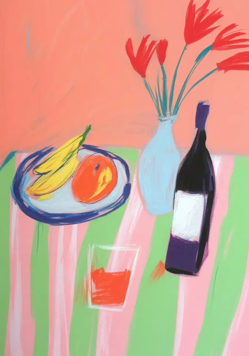 Natura morta con frutta e fiori carta hahnemühle da Bright Horizons