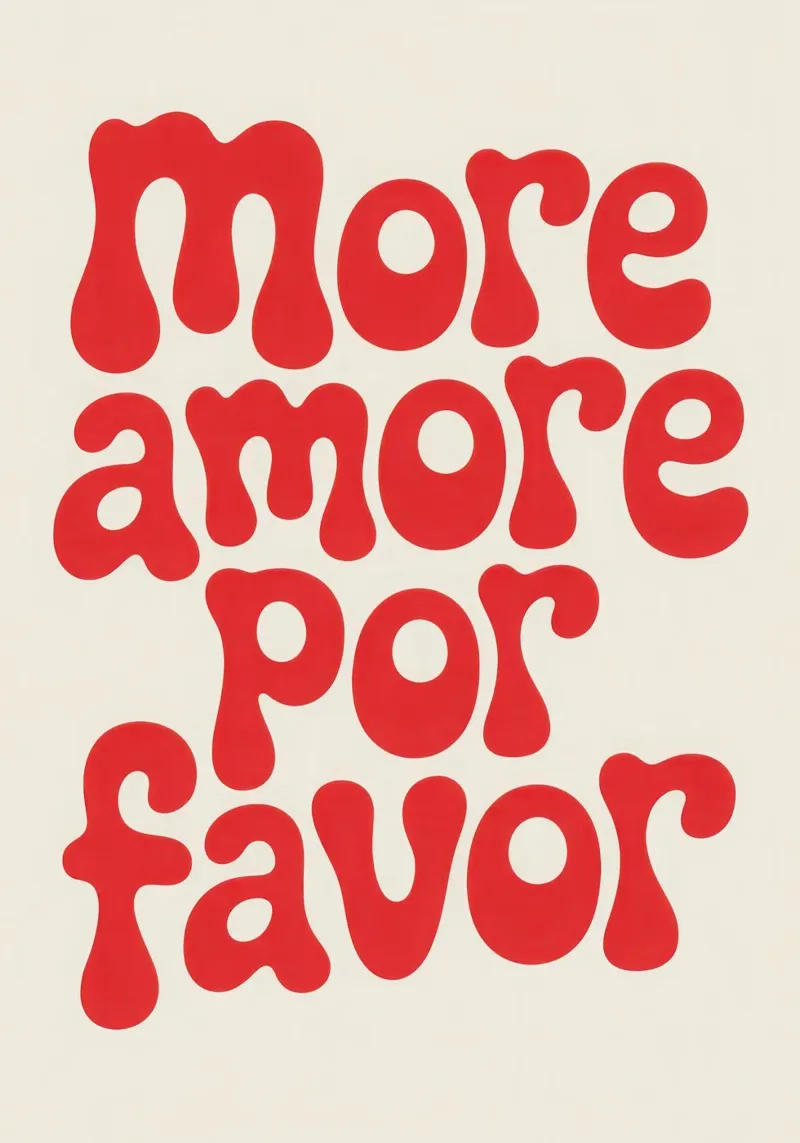 more amore por favor alluminio dibond da Words by Niki