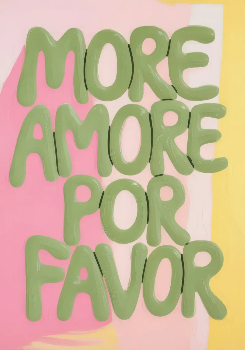 MORE AMORE POR FAVOR pellicola backlit da Bright Horizons