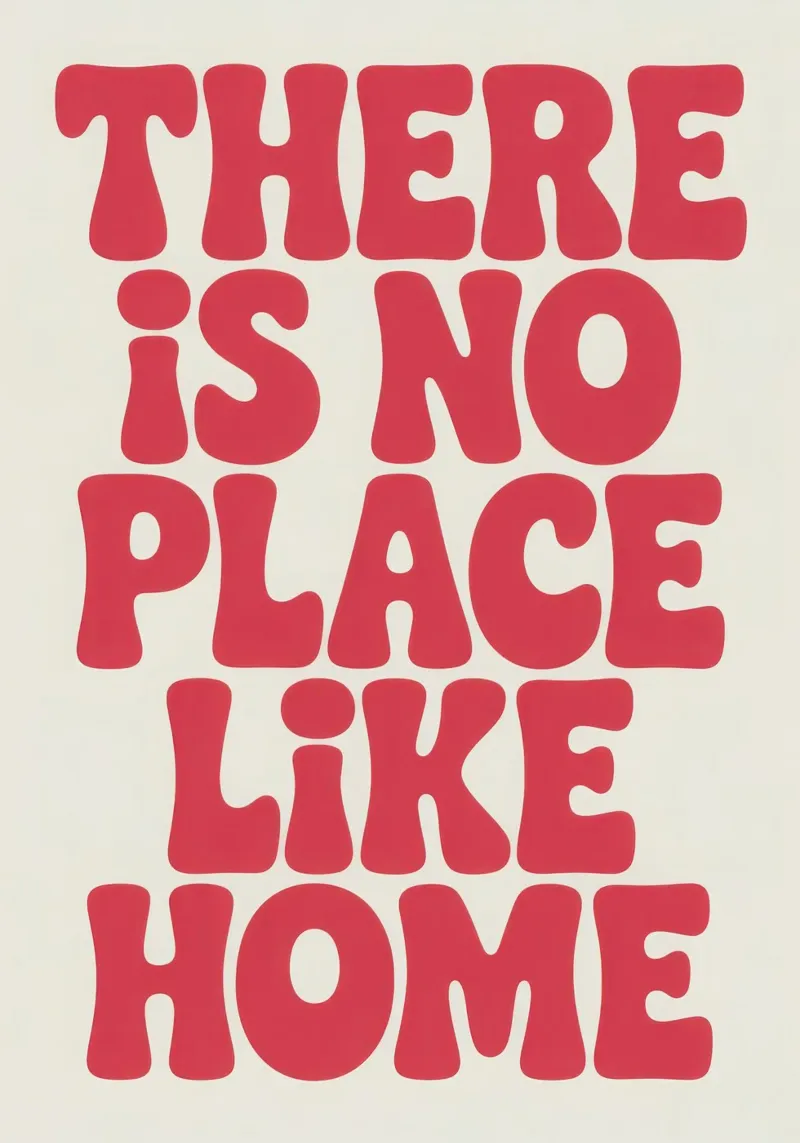 THERE IS NO PLACE LIKE HOME alluminio dibond da Words by Niki