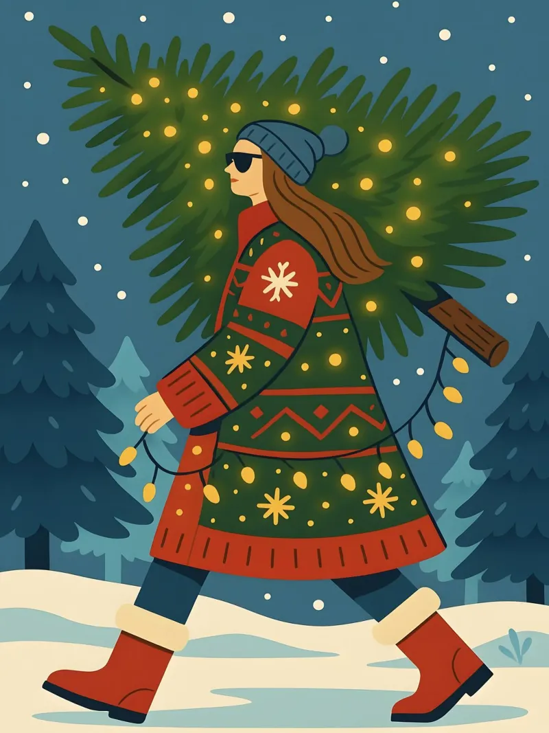 PASSEGGIANDO IN UN PAESE DELLE MERAVIGLIE INVERNALE pannello forex da CHRISTMAS ART