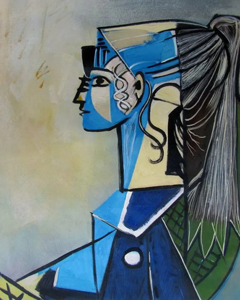 donna in abito blu carta hahnemühle da eternal nino