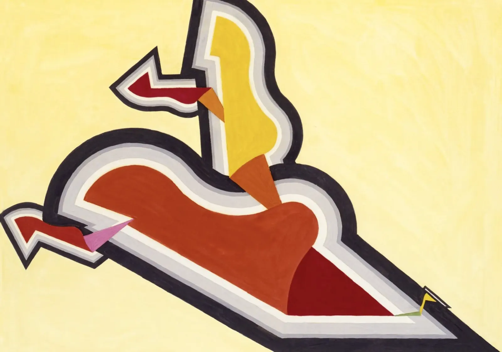 Study in Rhythm: Red and Gold pannello forex da artshop