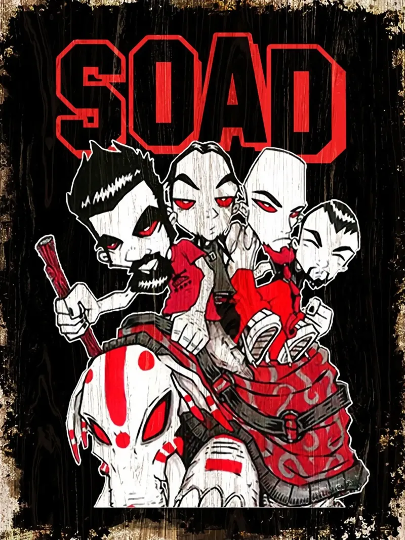 All Member Band System Of A Down Poster alluminio dibond da TAERUNZE