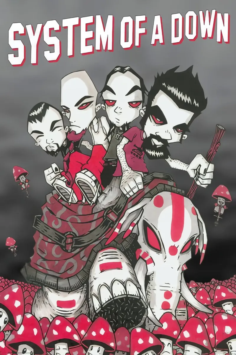 Elephant System Of A Down All Member Poster plexiglass da TAERUNZE