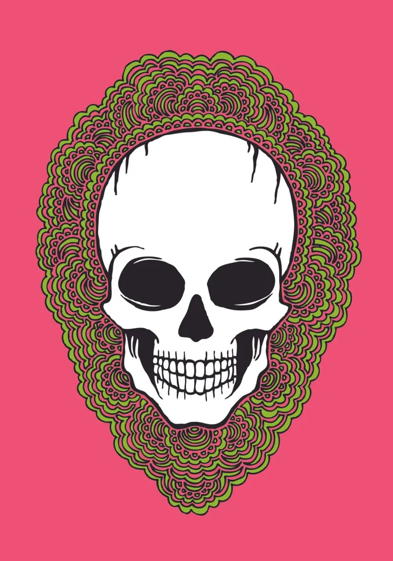 Skull Drawing Meditation hahnemühle by KP Design