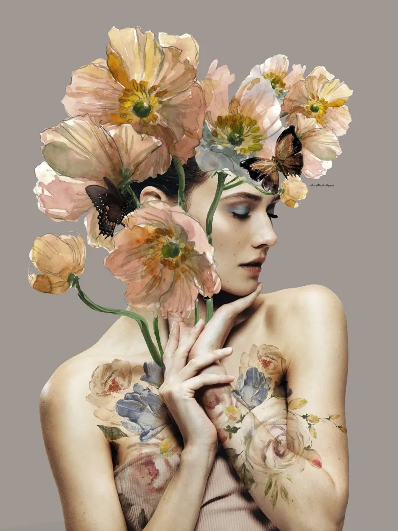 Autumn Leaves Nude hahnemühle van Ana Paula Hoppe