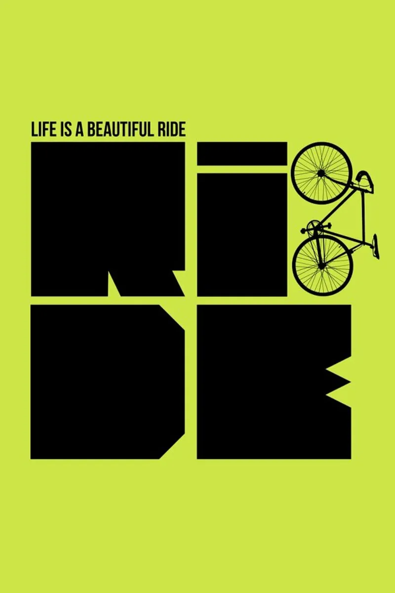Life is a Ride Poster poster con telaio in plastica da Naxart