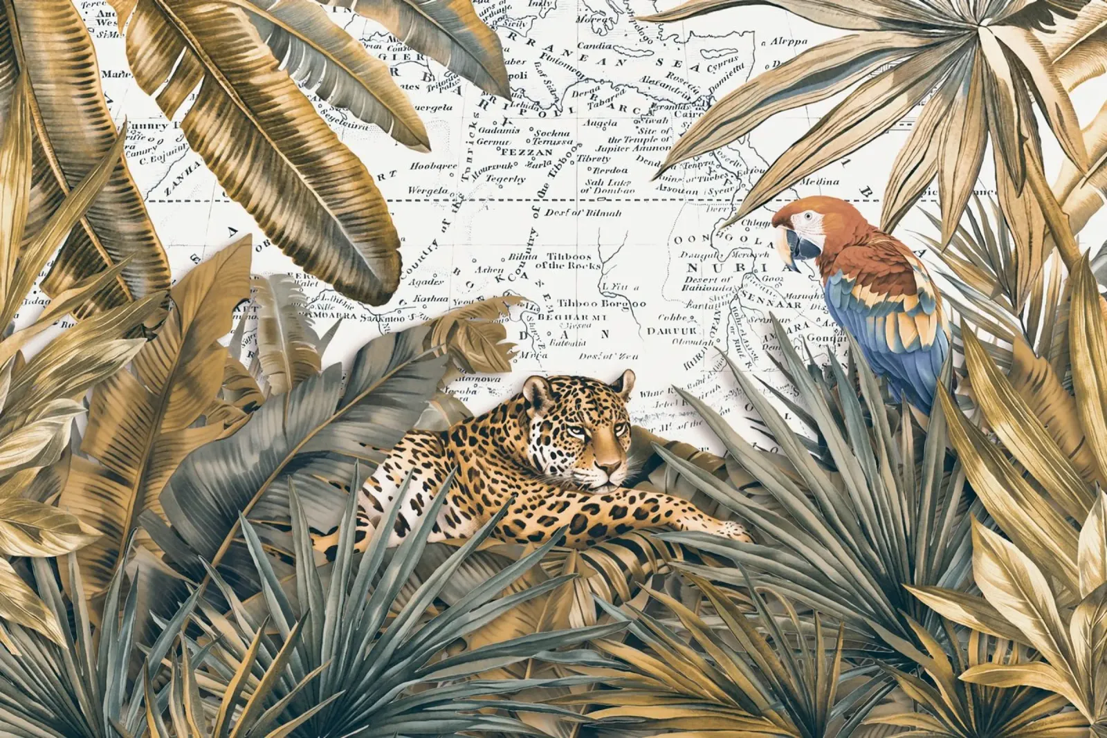Viaggio tropicale di ghepardi e uccelli pellicola backlit da Andrea Haase Vintage World