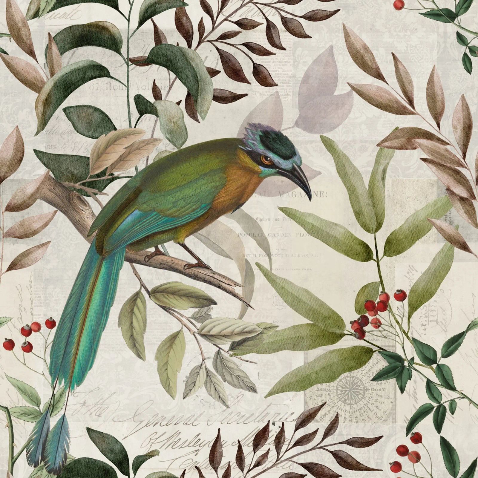 Autumn Woodland Bird poster by Andrea Haase Vintage World