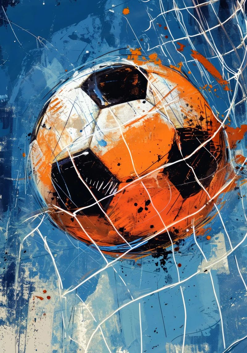 Ballon de football art sportif poster de Justyna Jaszke JBJart