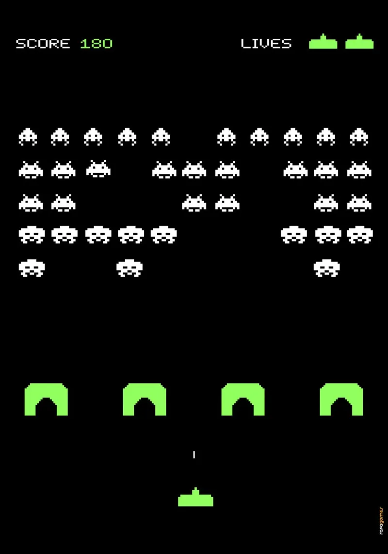 Space Invaders canvas by Rafa Gomes