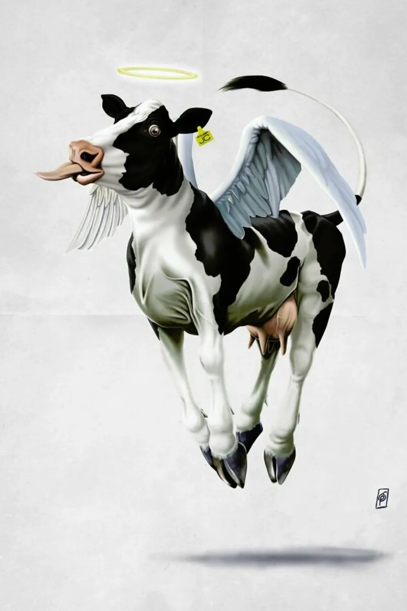 Holy Cow (Wordless) pellicola backlit da Rob Art | Illustration