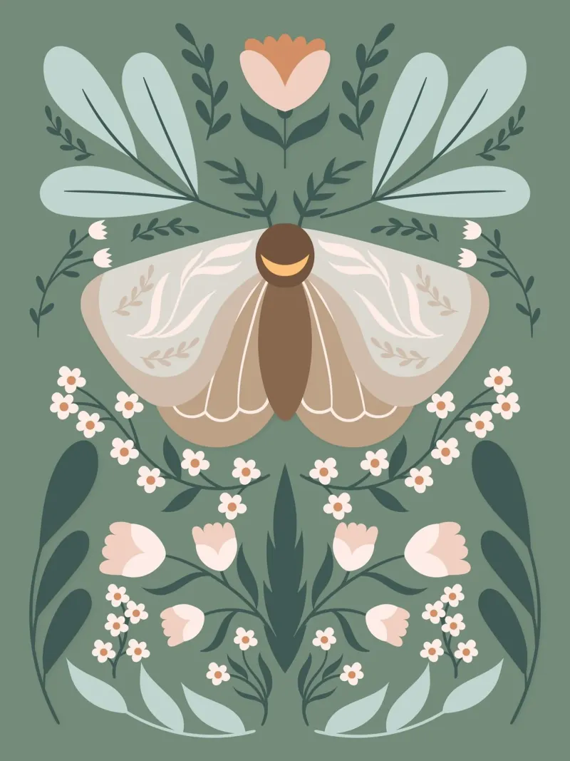 Moth carta hahnemühle da Artsy Bessy