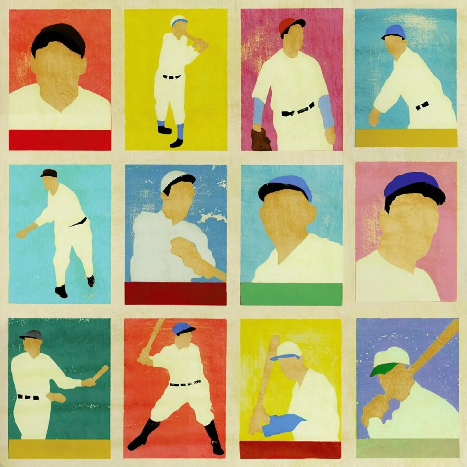 Baseball Cards alu-dibond by Andy Bridge