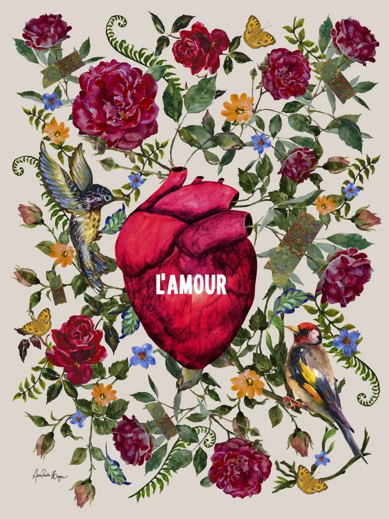 L´amour poster con telaio in alluminio da Ana Paula Hoppe