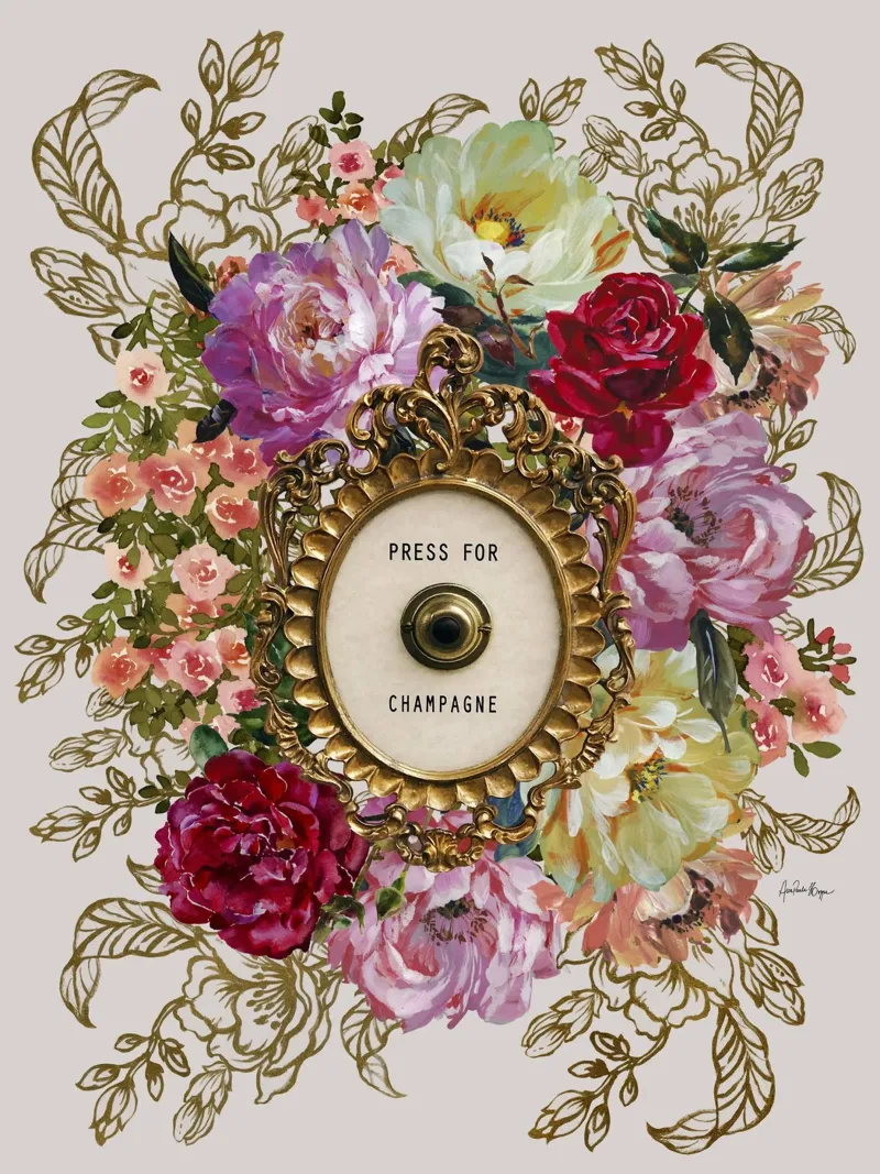 Press for champagne poster con telaio in alluminio da Ana Paula Hoppe