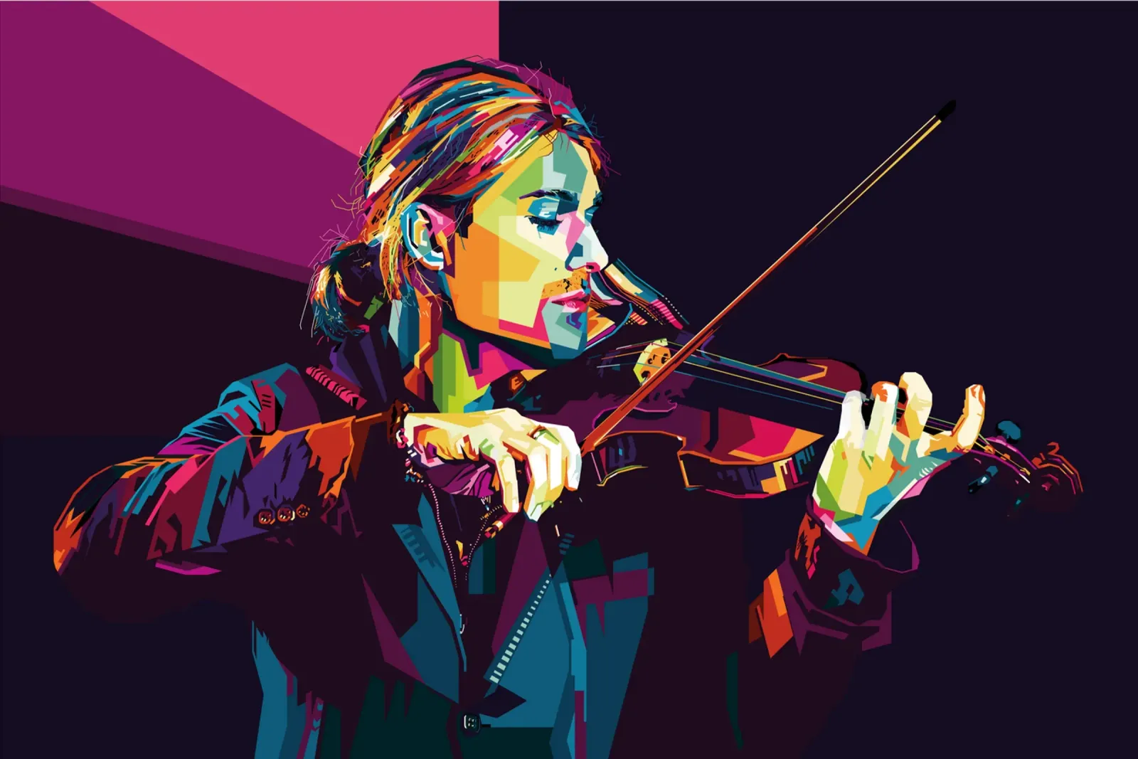 Violinist Style WPAP pellicola backlit da SW Artwork