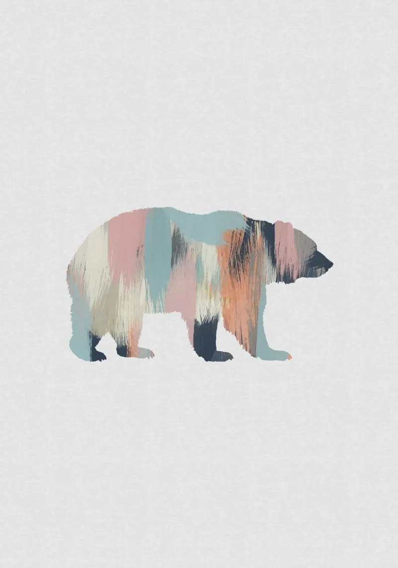 Orso pastello alluminio dibond da Orara Studio