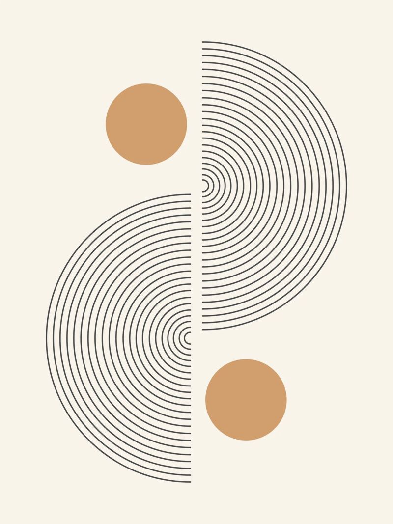 Abstract Boho mid century Pattern 02 poster by Paigaam Studio