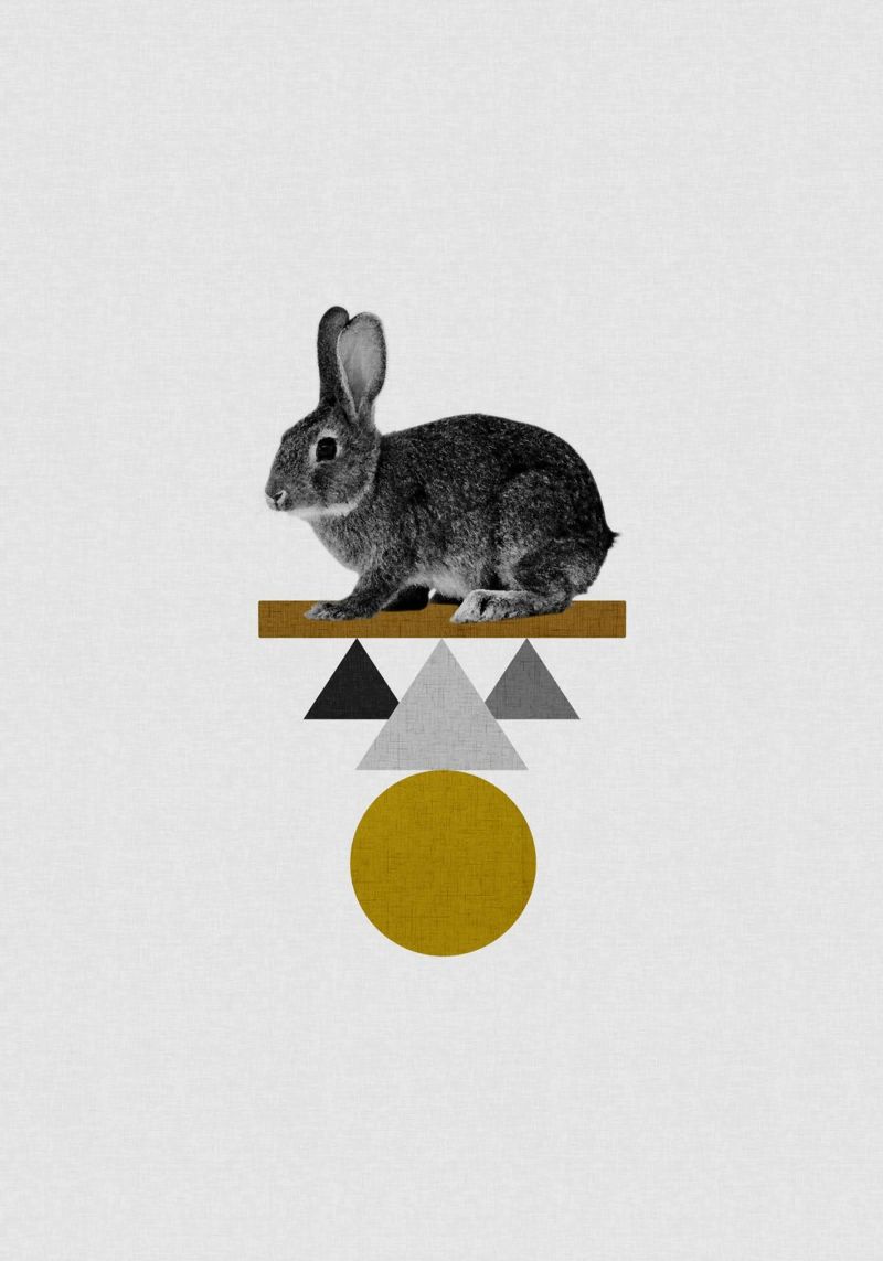 Tribal Rabbit poster by Orara Studio