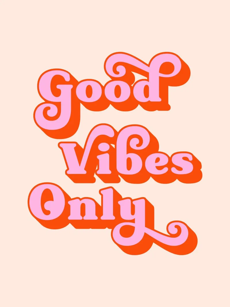 Good Vibes Only (Peach and pink tone) hahnemühle by Paigaam Studio