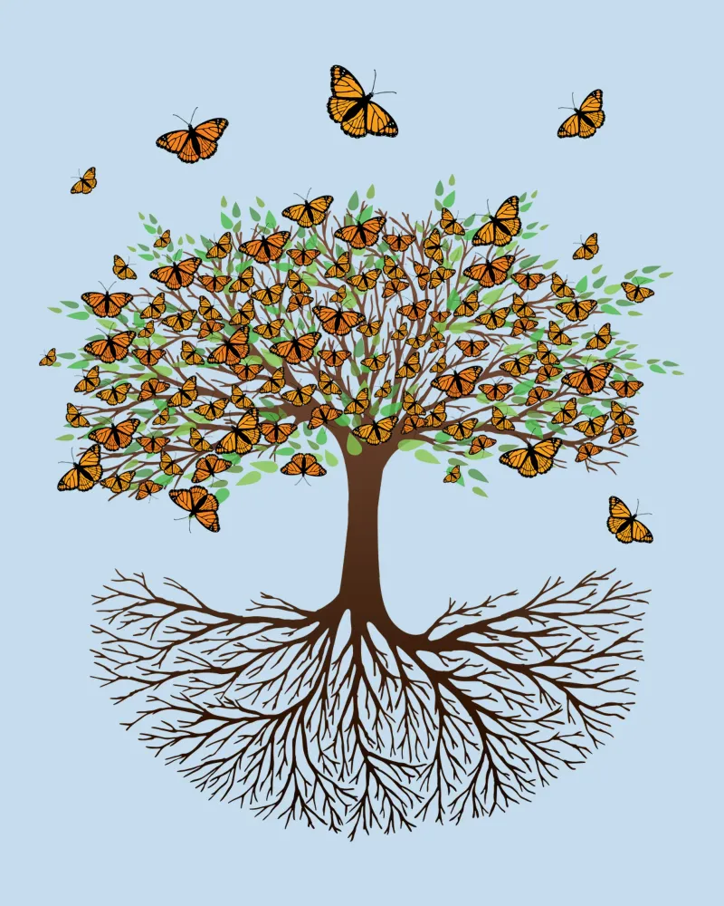 Albero della vita versione farfalla carta hahnemühle da BwiseLizzy