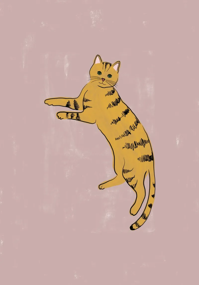 Chat jaune hahnemühle de Orara Studio