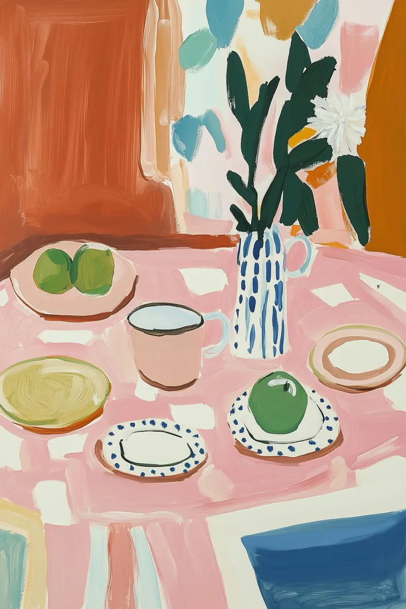 Morning Table Setting carta hahnemühle da BALIKA HOMES ART