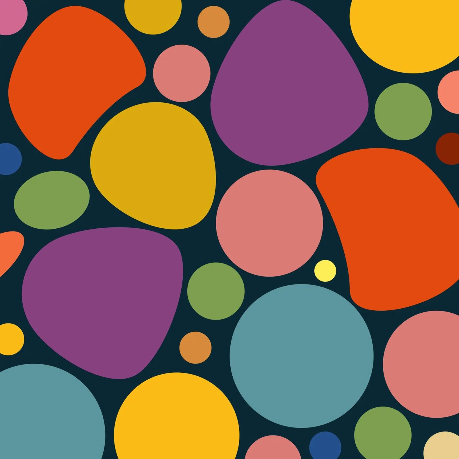 Mid-century Pop-Art Inspired Abstract Pattern plexiglass da good-vibes