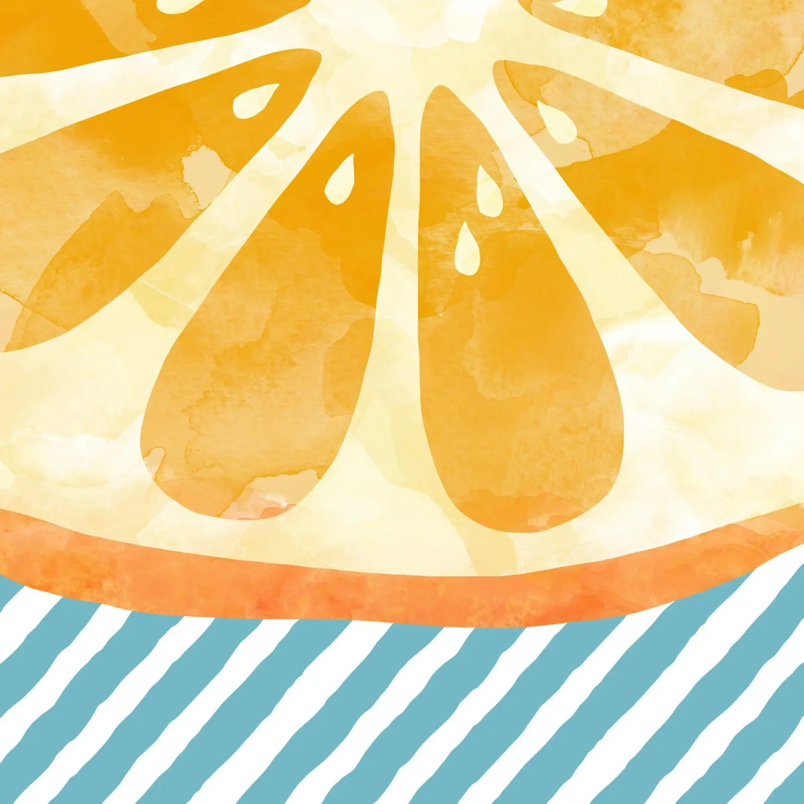 Orange Abstract alu-dibond by Orara Studio