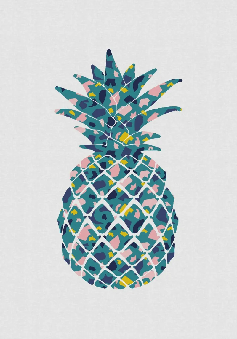 Ananas verde acqua pellicola backlit da Orara Studio