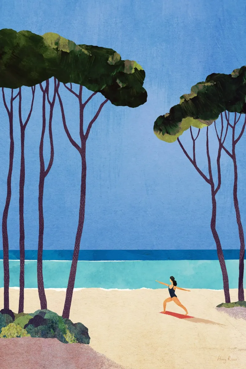 Respirare poster con telaio in legno da Henry Rivers