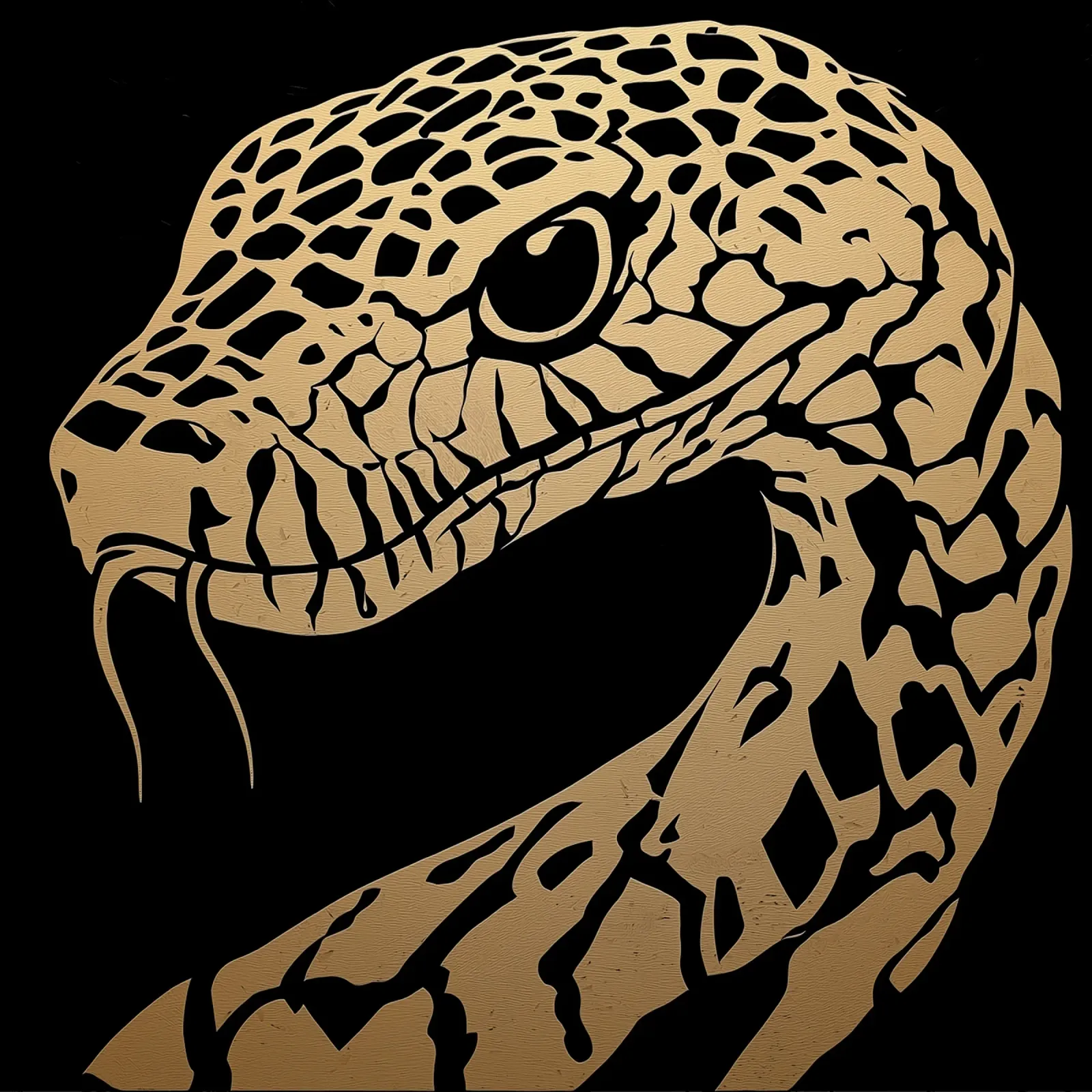 Design a serpente dorato carta hahnemühle da Autofocus