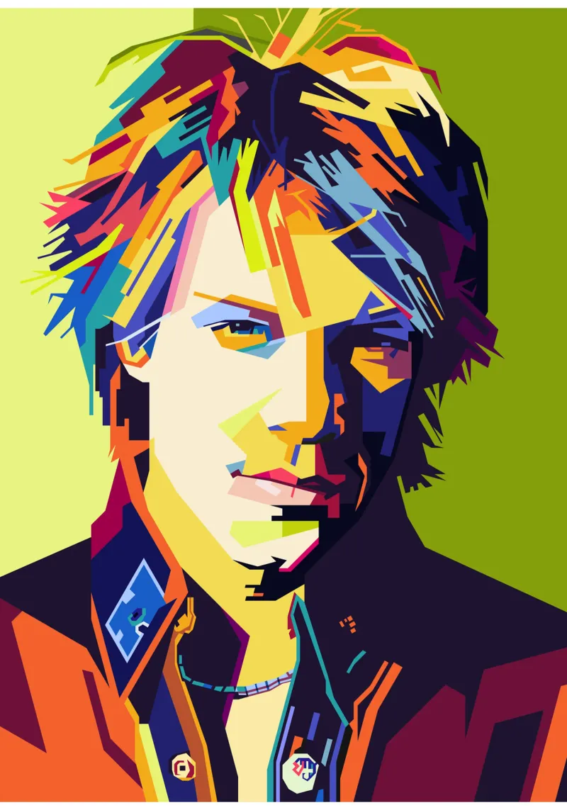 Bon Jovi WPAP Popart pellicola backlit da KP Artwork
