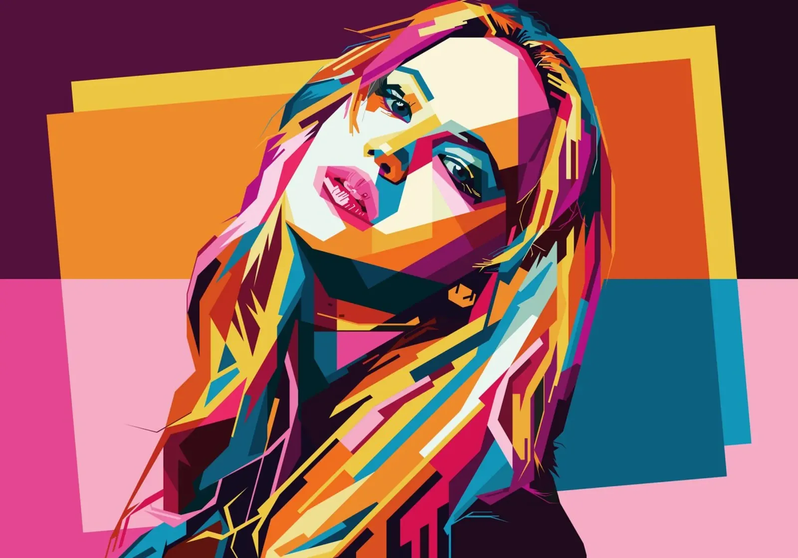 Jennifer Lawrence WPAP Popart carta hahnemühle da KP Artwork