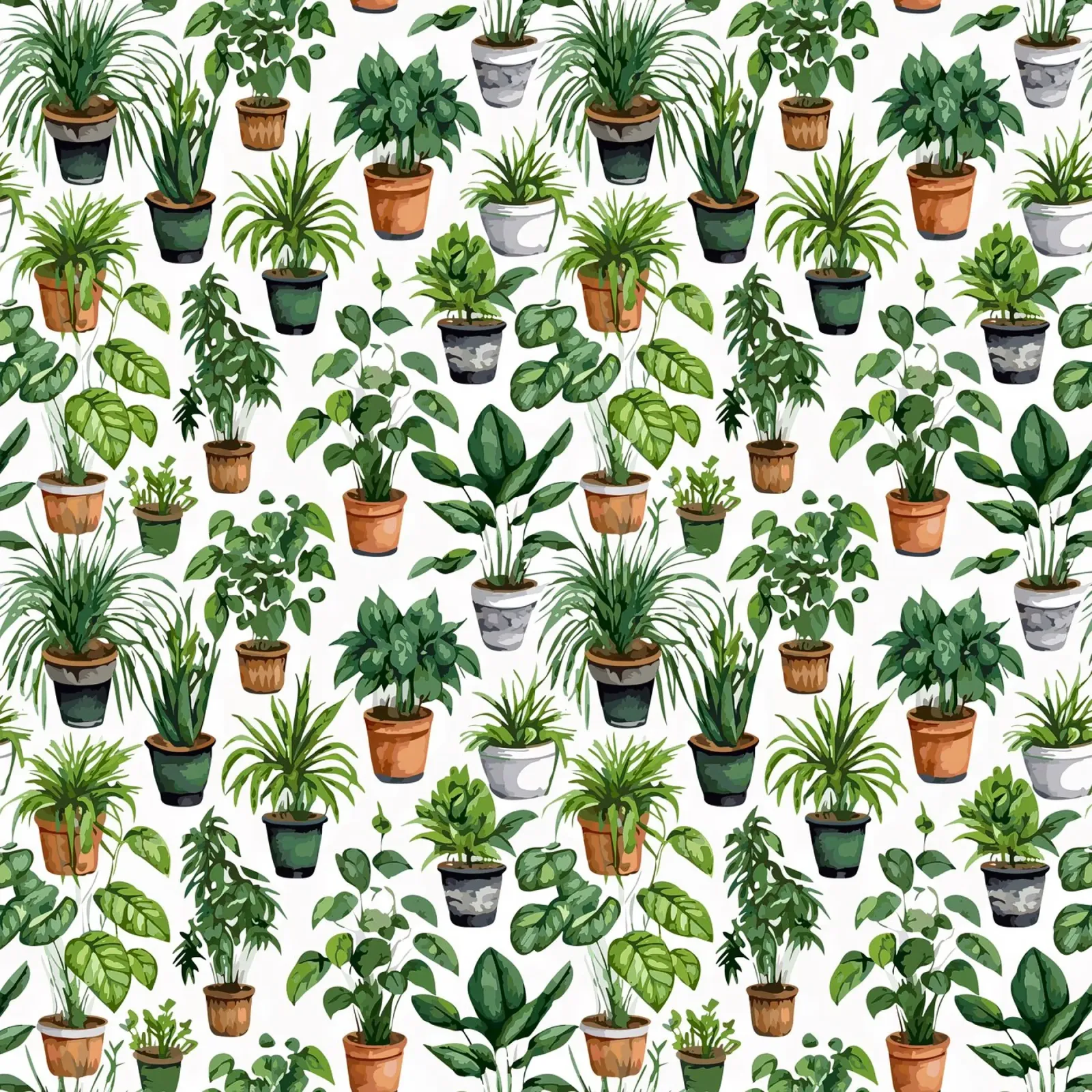 Piante d'appartamento - Stampa #2 poster con telaio in plastica da Hightown Design