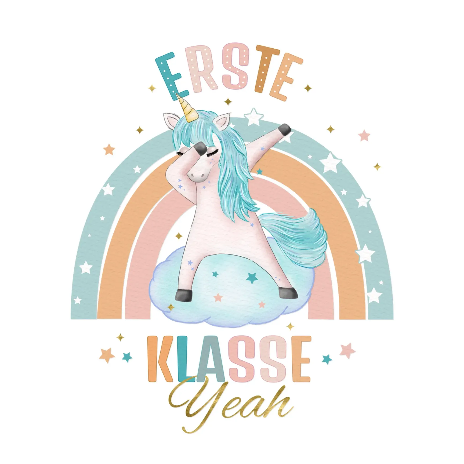 First class, primary school. Yeah, the unicorn is happy. canvas by CalliLetters