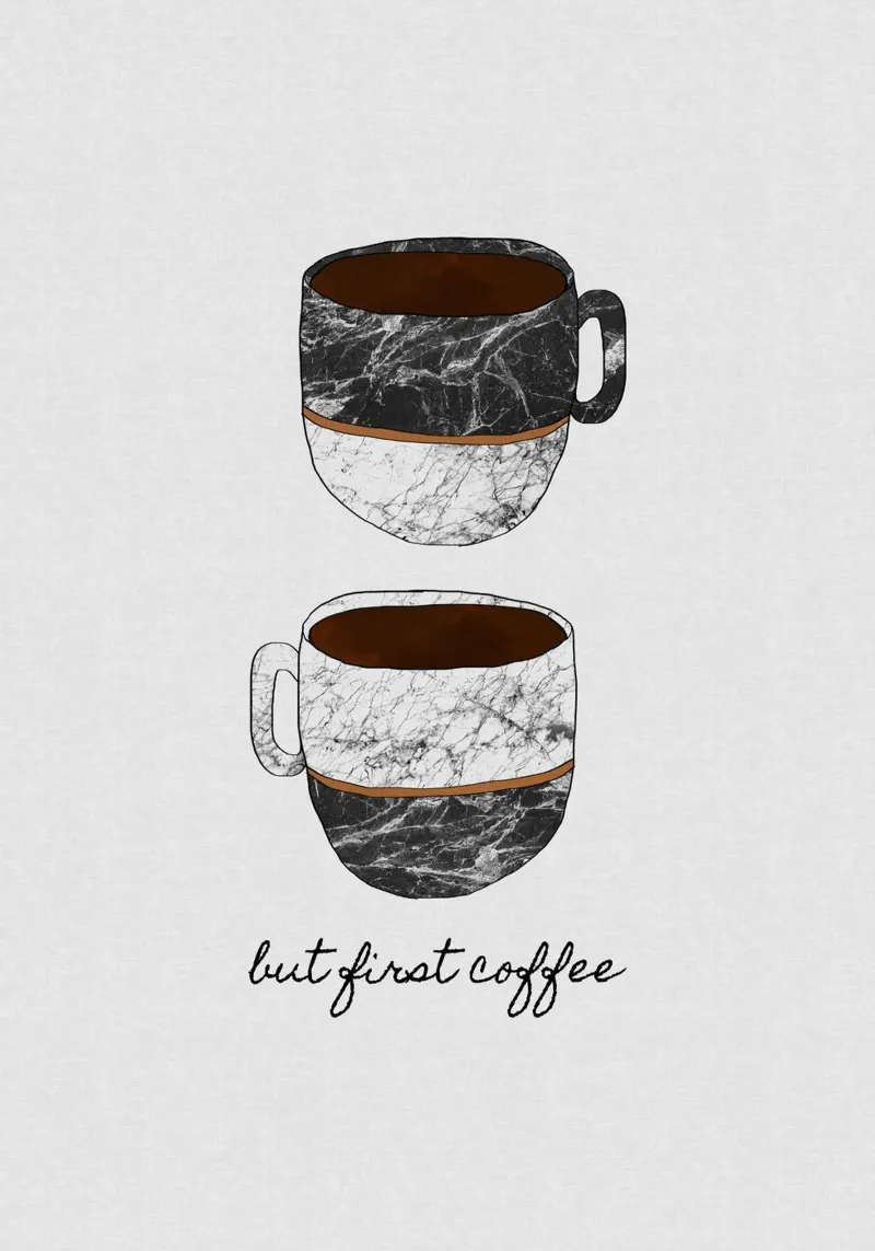 Ma prima il caffè poster da Orara Studio