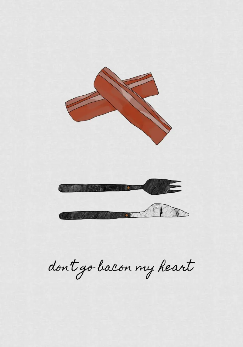 Don't Go Bacon My Heart metacrilato de Orara Studio