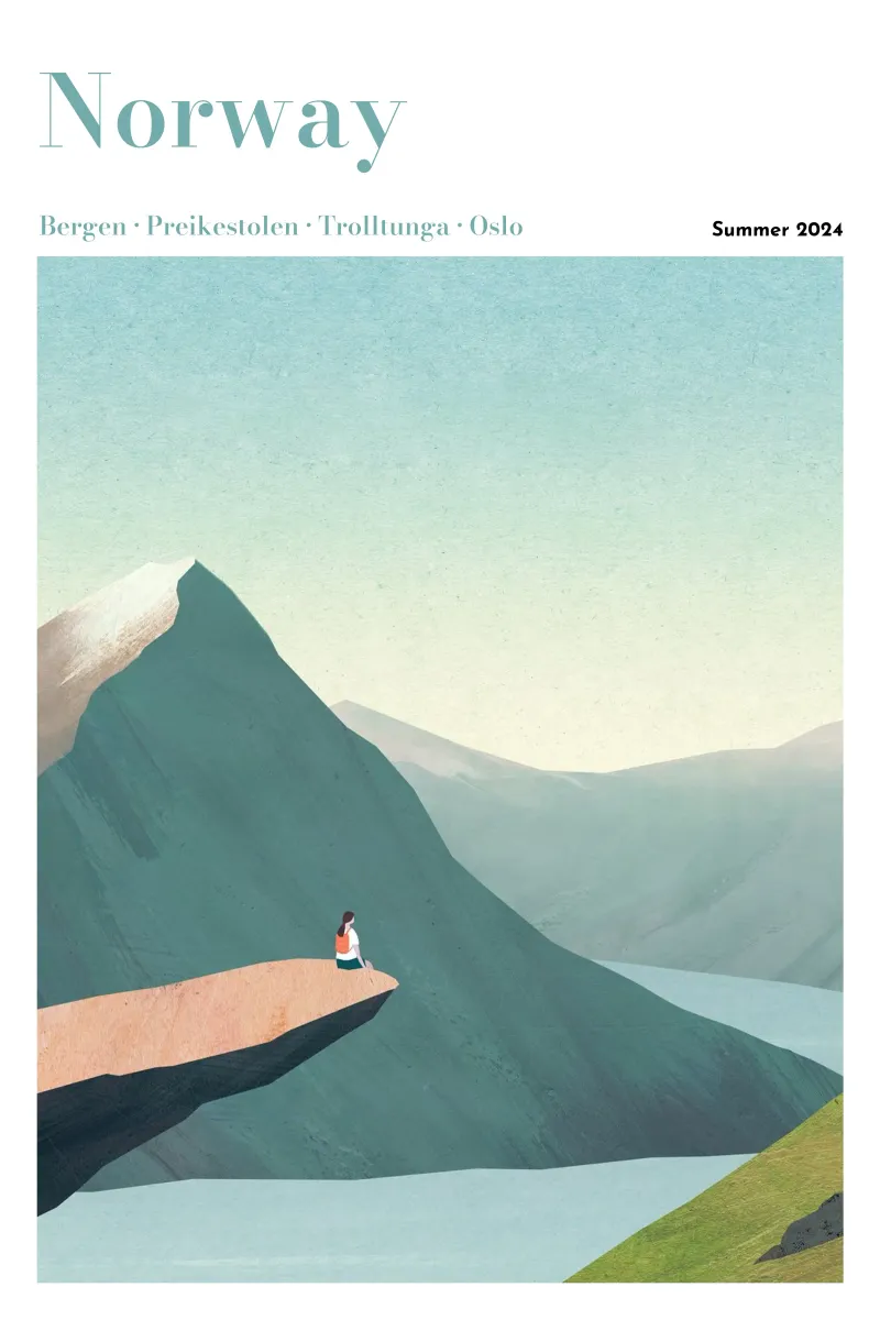 Personalisiertes Norwegen Reiseposter Poster mit Kunststoffrahmen von Henry Rivers