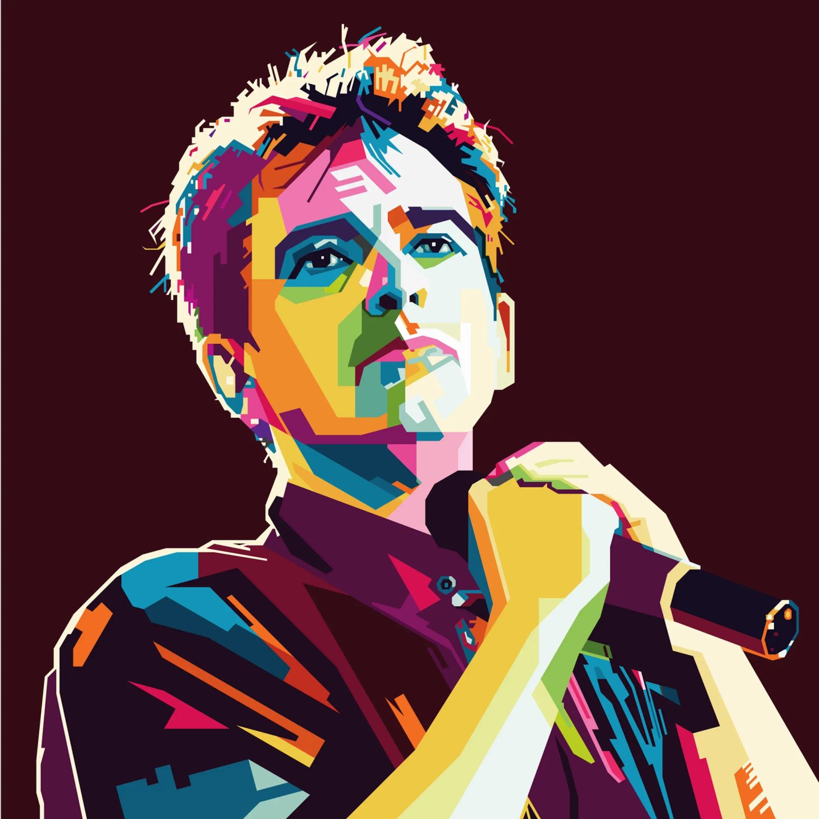 Peter Gabriel WPAP Popart pellicola backlit da KP Artwork