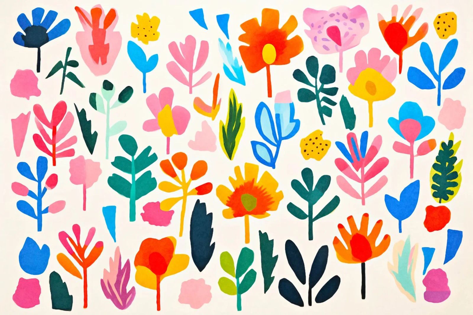 Groovy bloemen van Henri Matisse acryl van Andrea Haase Modern Home